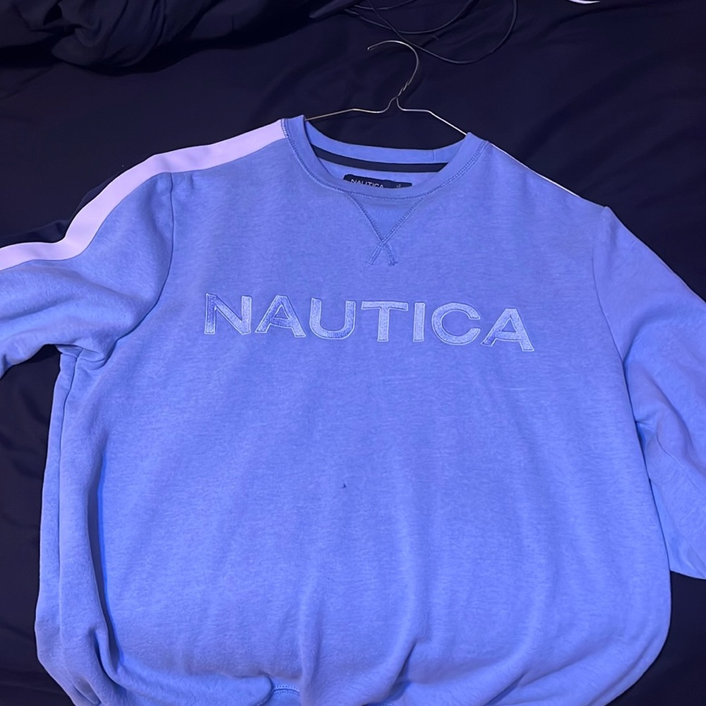 Light blue nautical crew neck
